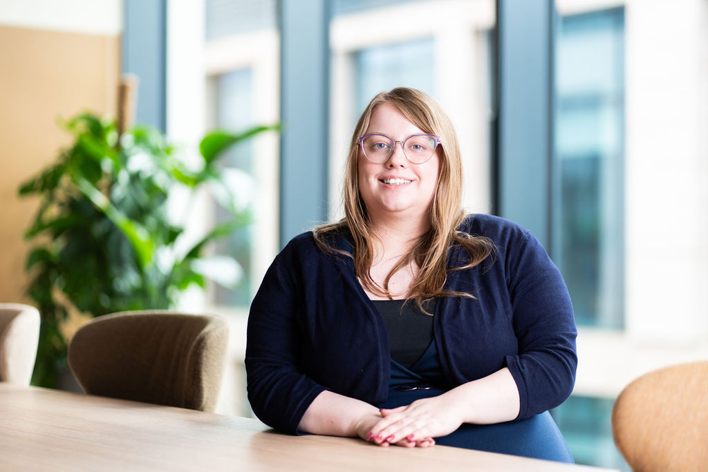 a photo of Amy Devereux in the new Hurst Office